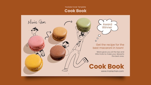 Gratis PSD cookbook recepten youtube omslag