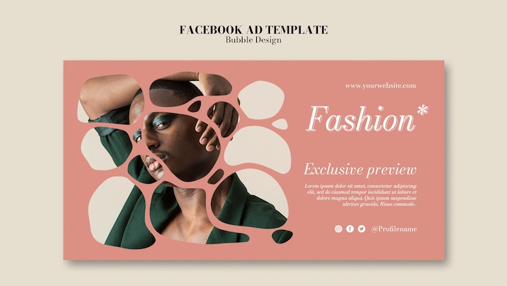 Gratis PSD cool bubble ontwerp facebook sjabloon