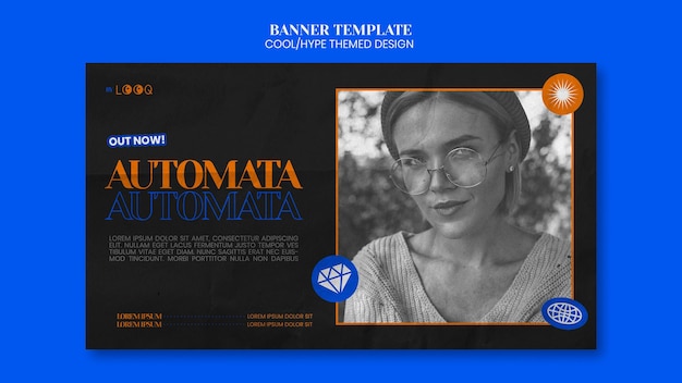 Cool thema ontwerp horizontale banner