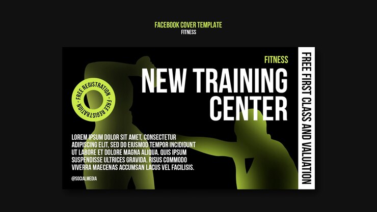PSD gratuito copertina di facebook del viaggio di fitness.
