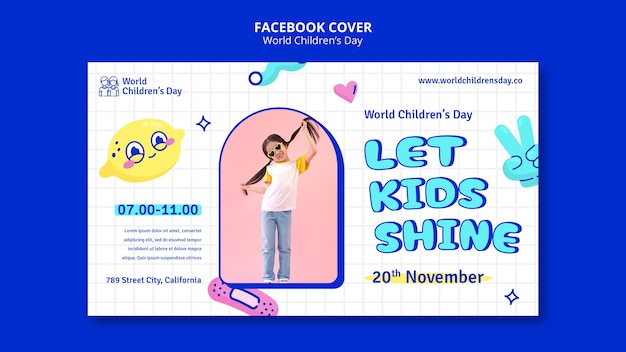 Copertina di Facebook della Giornata Mondiale dell'Infanzia