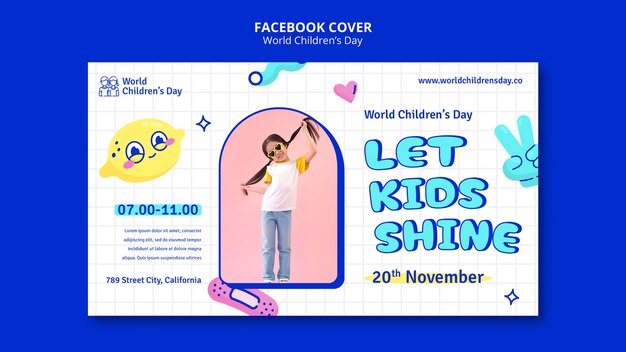 Copertina di Facebook della Giornata Mondiale dell'Infanzia