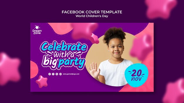 Copertina di Facebook della Giornata Mondiale dell'Infanzia