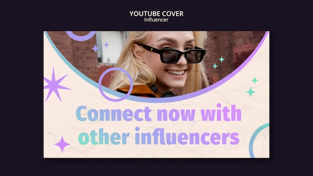 Copertina di youtube del lavoro di influencer sfumato