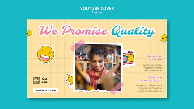 Copertina di youtube di strategia aziendale disegnata a mano