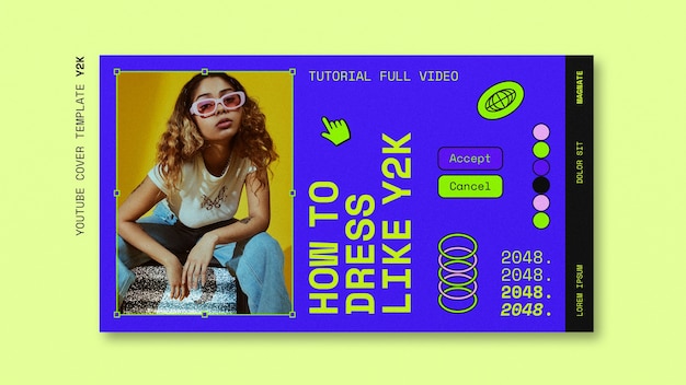 Copertina di youtube estetica y2k disegnata a mano