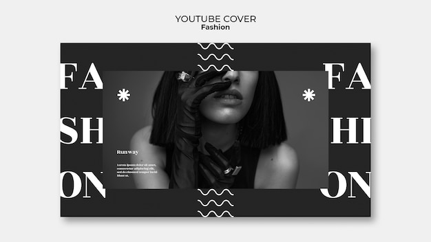 Copertina di YouTube sulle tendenze della moda del design piatto