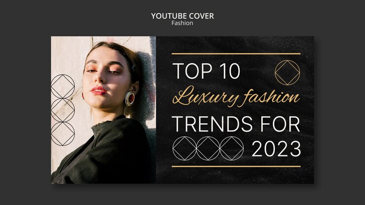PSD gratuito copertina di youtube sulle tendenze della moda del design piatto