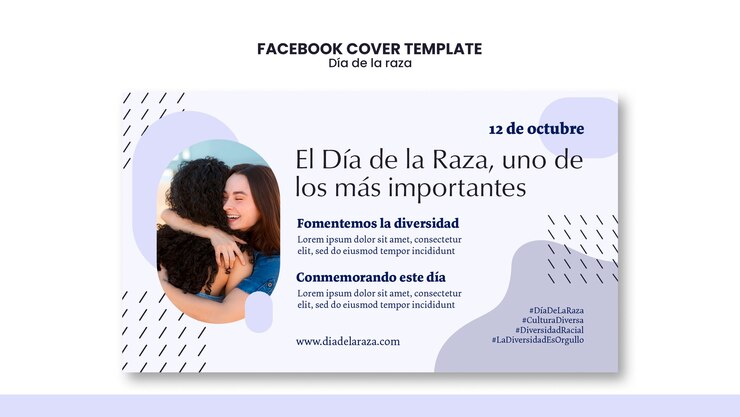PSD gratuito copertina facebook del giorno di colombo con forme fluide