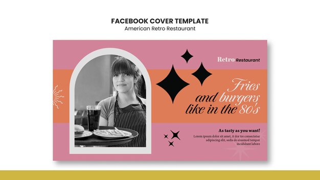 Copertina facebook ristorante americano retrò
