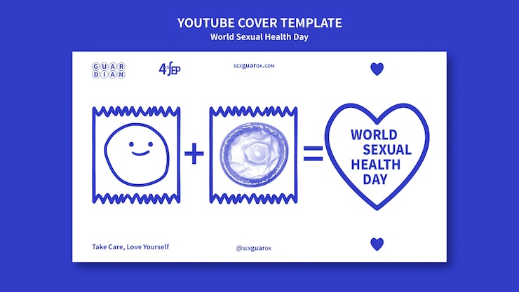 PSD gratuito copertina youtube della giornata mondiale della salute sessuale