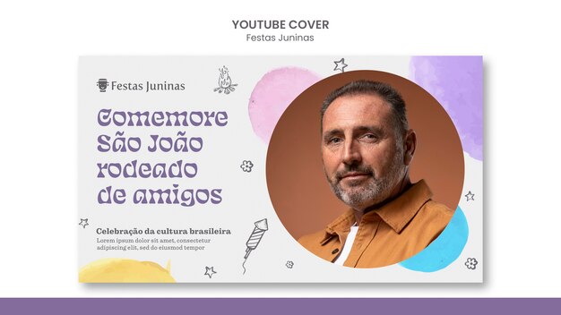 Copertina youtube festa junina celebrazione