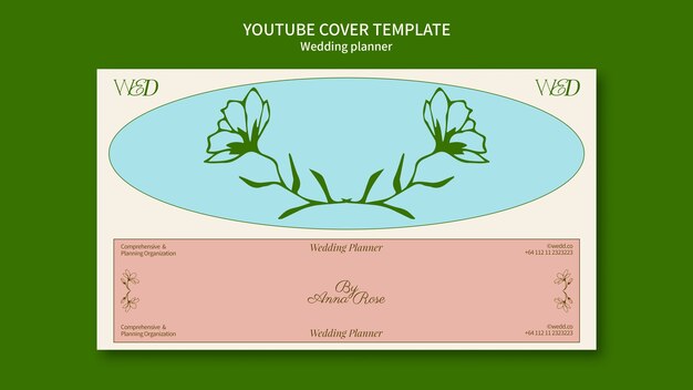 Copertina YouTube wedding planner disegnata a mano