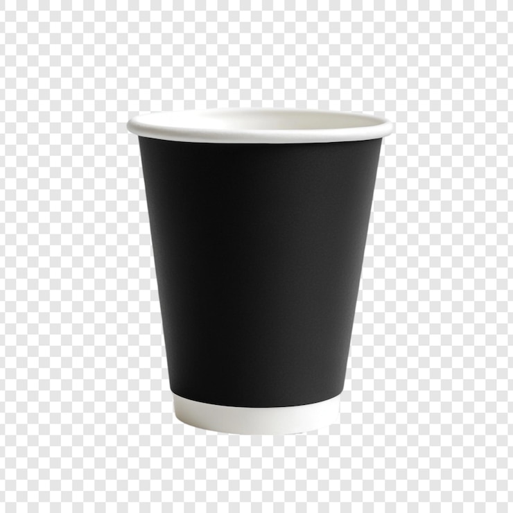 PSD gratuito coppa di carta nera mockup coppa da caffè usa e getta
