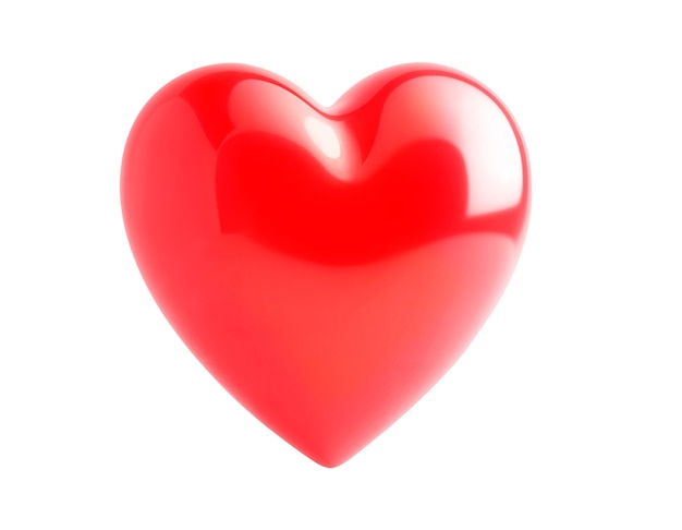 Un corazón en 3D brillante