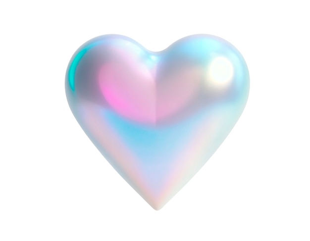 Un corazón en 3D brillante