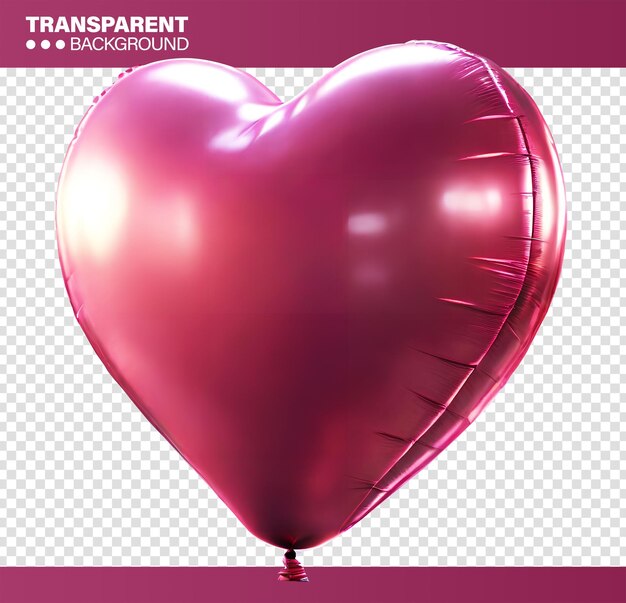 corazón globo 3d renderizado colorido aislado para eventos festivos