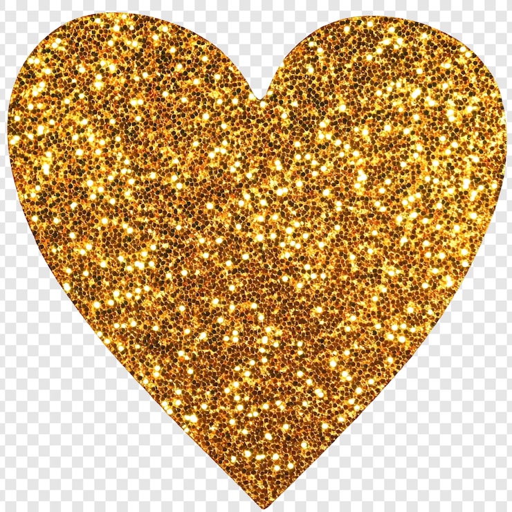 PSD gratuito un corazón de oro brillante un símbolo de amor y lujo