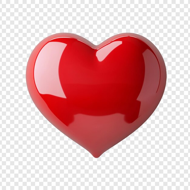 El corazón rojo brillante es un símbolo de amor y afecto