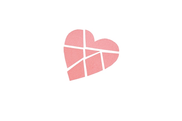 corazón roto aislado