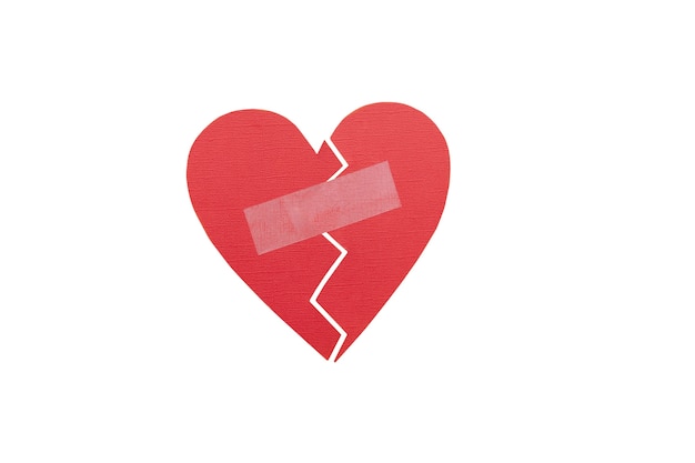 corazón roto aislado