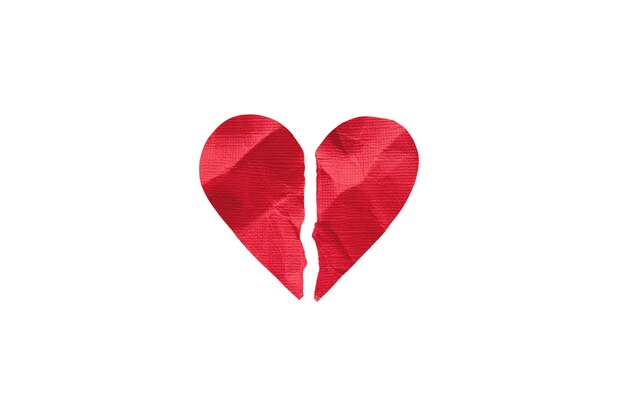 corazón roto aislado