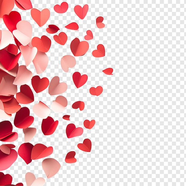 Los corazones caen Un diseño romántico para el día de San Valentín