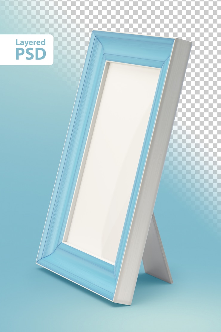 PSD gratuito cornice blu