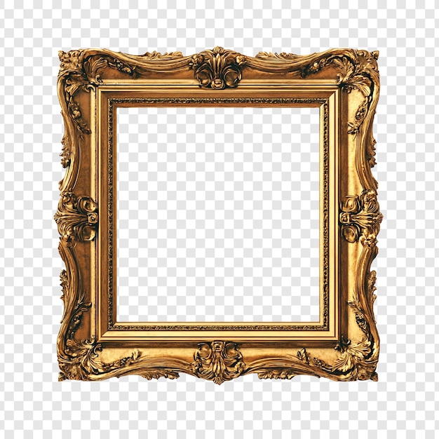 Cornice dorata ornata stile antico design elegante e lussuoso cornice vuota