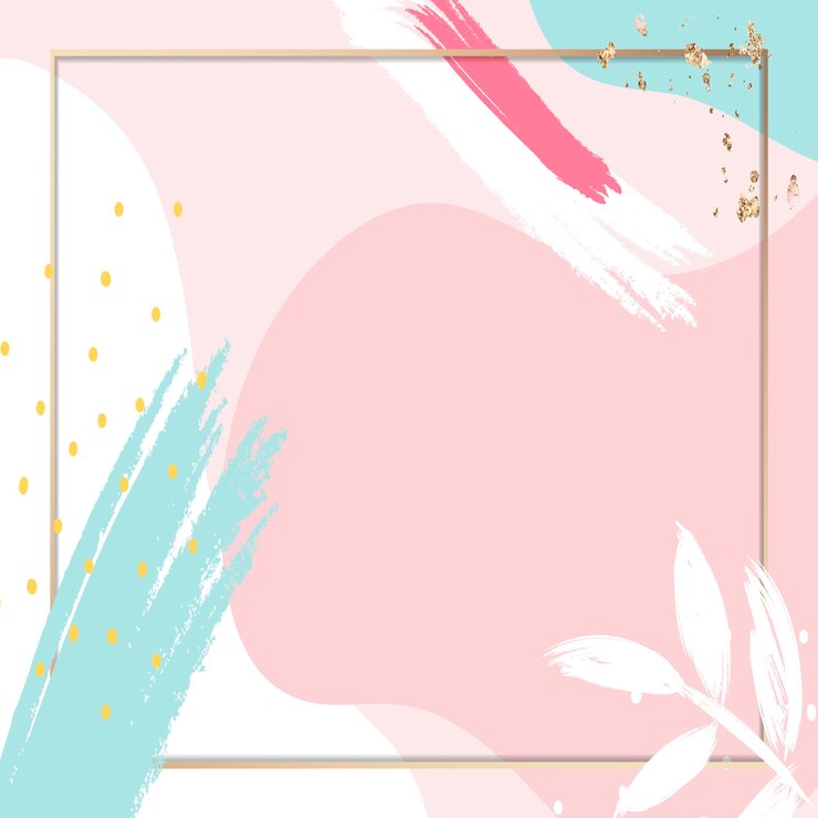 PSD gratuito cornice memphis rosa pastello psd con foglie