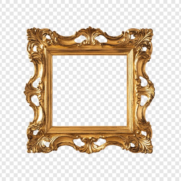 Cornice ornata d'oro Una cornice dorata per immagini d'arte squisita