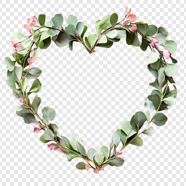 Corona de eucalipto en forma de corazón Un símbolo de amor y belleza de la naturaleza