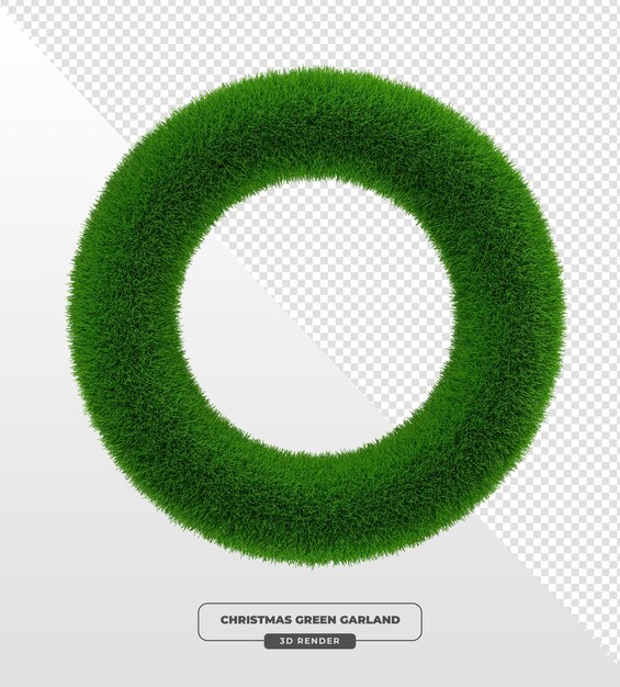 Corona verde minimalista en el renderizado en 3D
