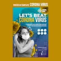 Gratis PSD coronavirus poster sjabloon