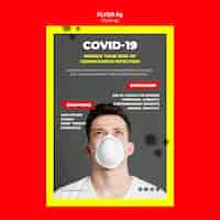 Gratis PSD coronavirus symptomen flyer concept