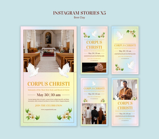 Gratis PSD corpus christi sjabloonontwerp