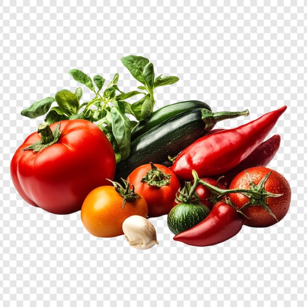 Una cosecha vibrante Una colorida mezcla de verduras frescas