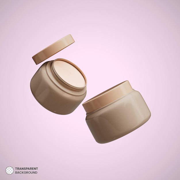 PSD gratuito cosmética lujosa cara crema icono aislado 3d render ilustración