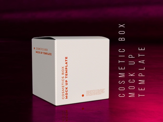 Cosmetische doos mockup sjabloon klassiek helder ontwerp