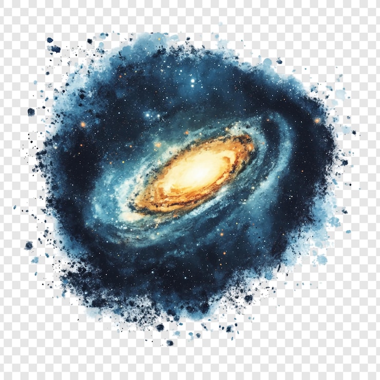 PSD Gratis cosmic watercolor galaxy a swirling nebula of stars and stardust