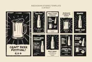 Gratis PSD craft beer instagram verhalen sjabloon