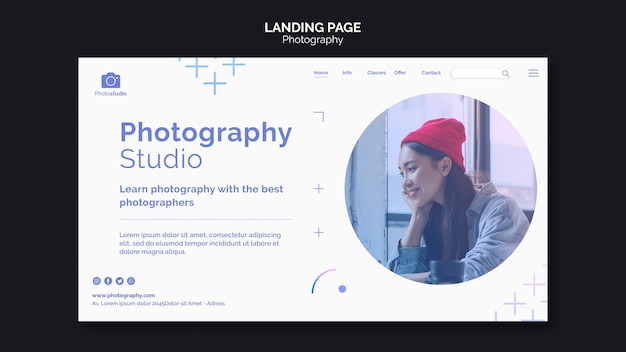 Crea il tuo modello di pagina di destinazione per studio fotografico di immagini