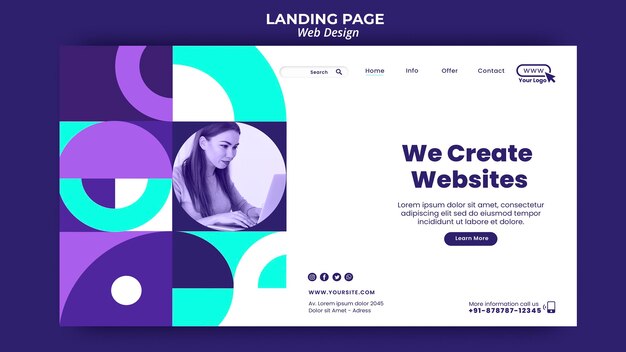 Creamos plantilla de página de destino de sitios web