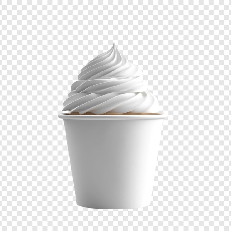 Gratis PSD creamy frozen yogurt in een beker een verfrissende traktatie