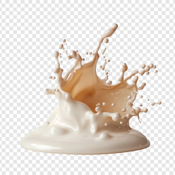 PSD gratuito creamy milk splash una imagen dinámica de la bebida