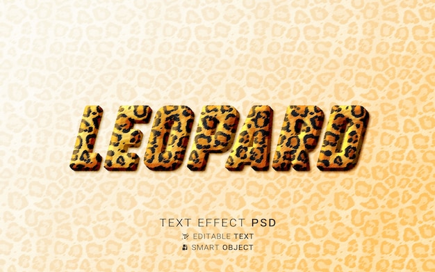 Creatief luipaard-teksteffect
