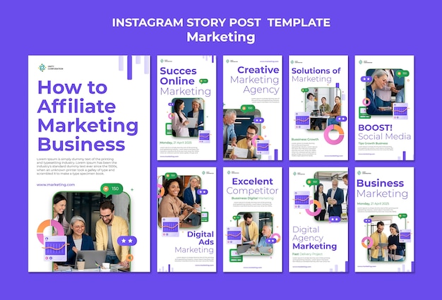 Gratis PSD creatief marketingconcept instagramverhalen