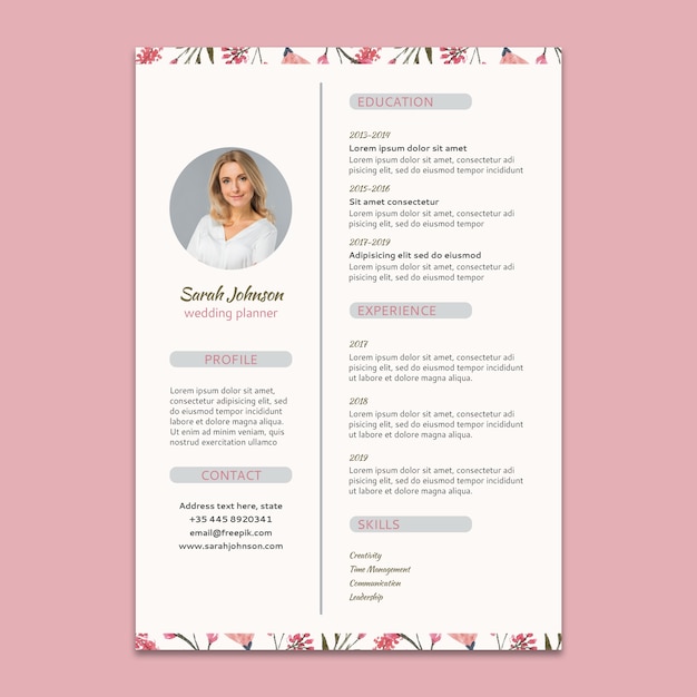 Creatieve cv-mockup