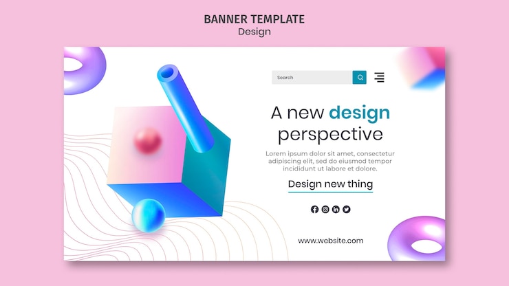 PSD Gratis creative 3d designs banner template