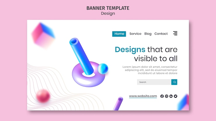 PSD Gratis creative 3d designs landing page